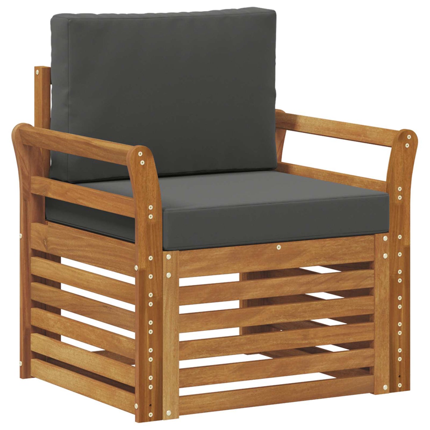 Set di divani da esterno con cuscino Naturale 75,5 x 63 x 73 cm
