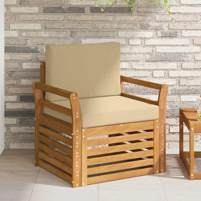 Set di divani da esterno con cuscino Naturale 75,5 x 63 x 73 cm