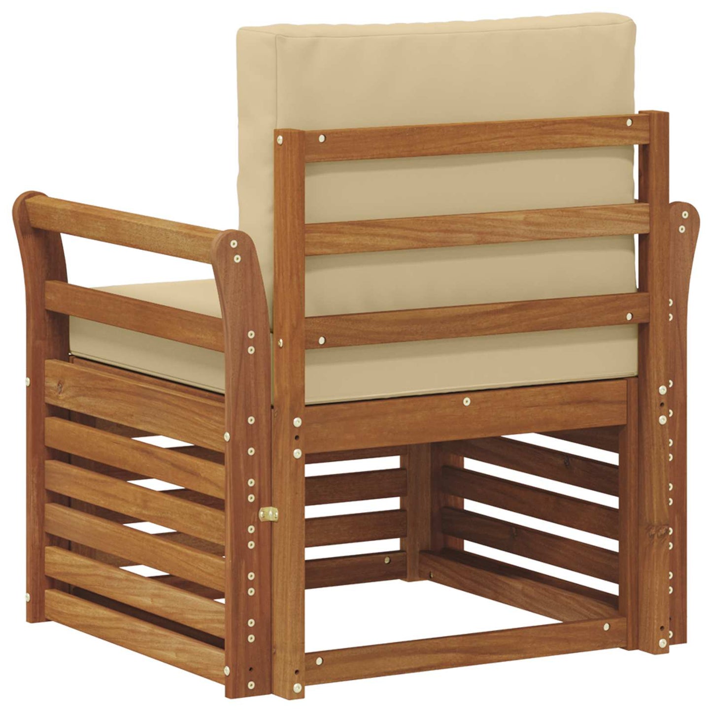 Set di divani da esterno con cuscino Naturale 75,5 x 63 x 73 cm
