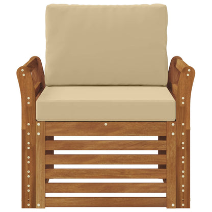Set di divani da esterno con cuscino Naturale 75,5 x 63 x 73 cm