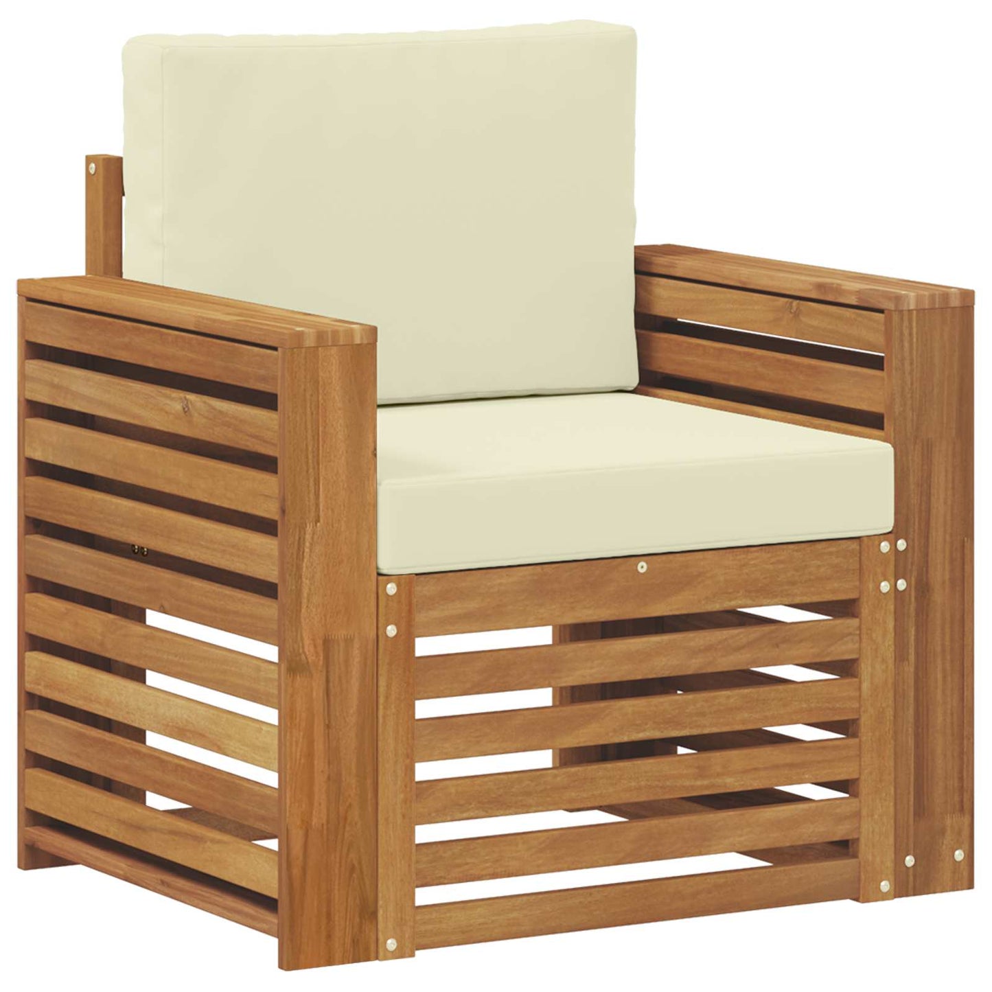 Set di divani da esterno con cuscino Naturale 79 x 63 x 73 cm