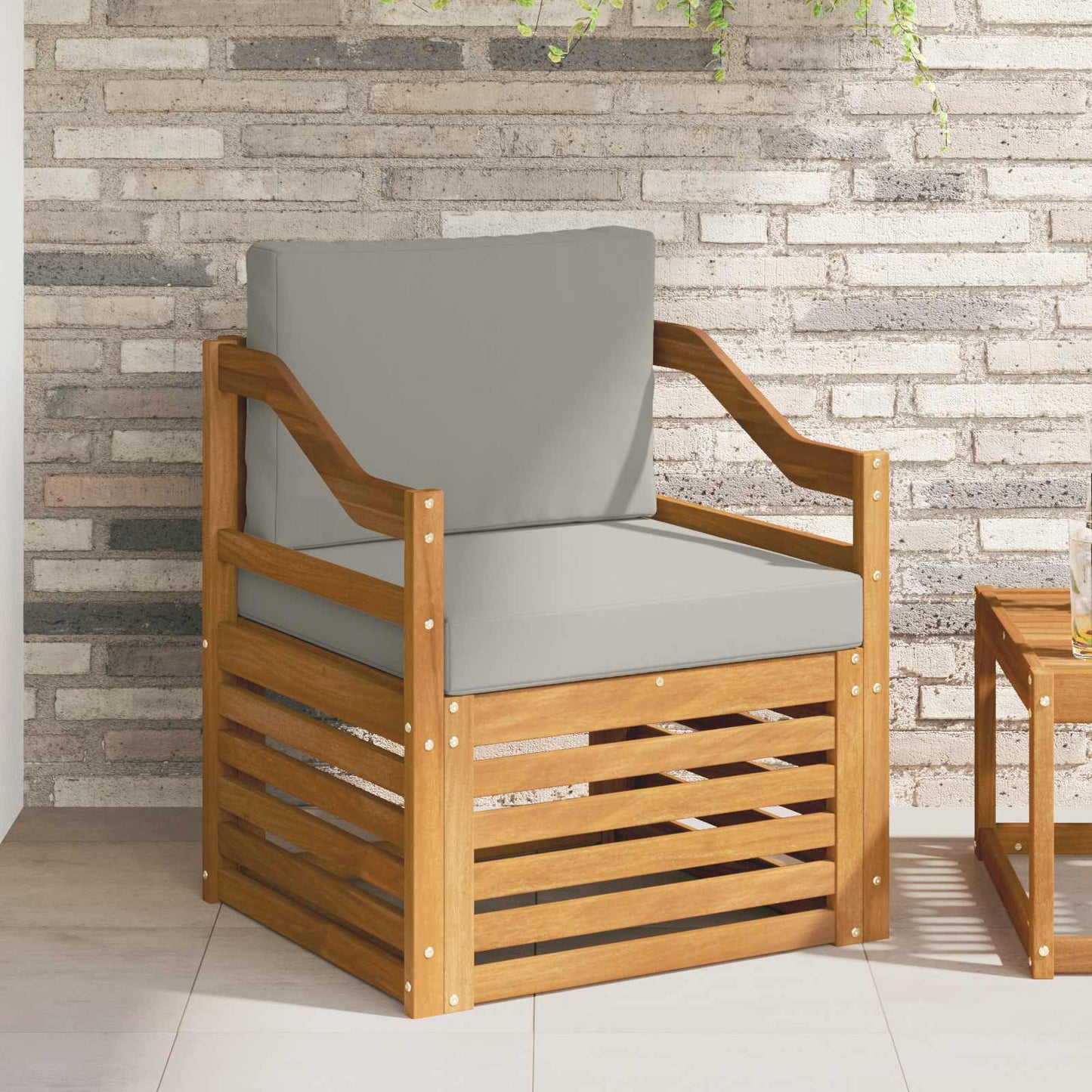 Set di divani da esterno con cuscino Naturale 67 x 63 x 73 cm
