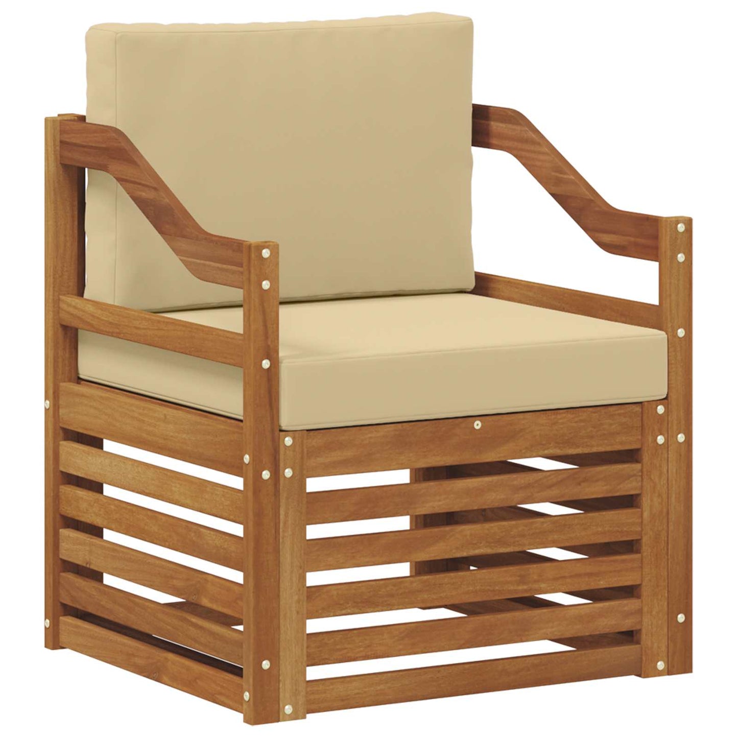 Set di divani da esterno con cuscino Naturale 67 x 63 x 73 cm