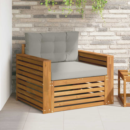 Set di divani da esterno Legno di Acacia Massello e Poliestere