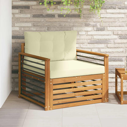 Set di divani da esterno Legno di Acacia Massello e Poliestere