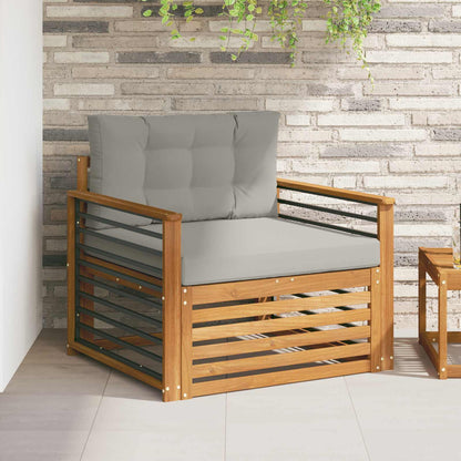 Set di divani da esterno Legno di Acacia Massello e Poliestere
