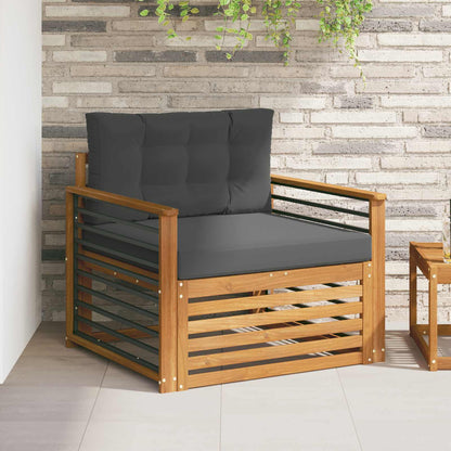 Set di divani da esterno Legno di Acacia Massello e Poliestere