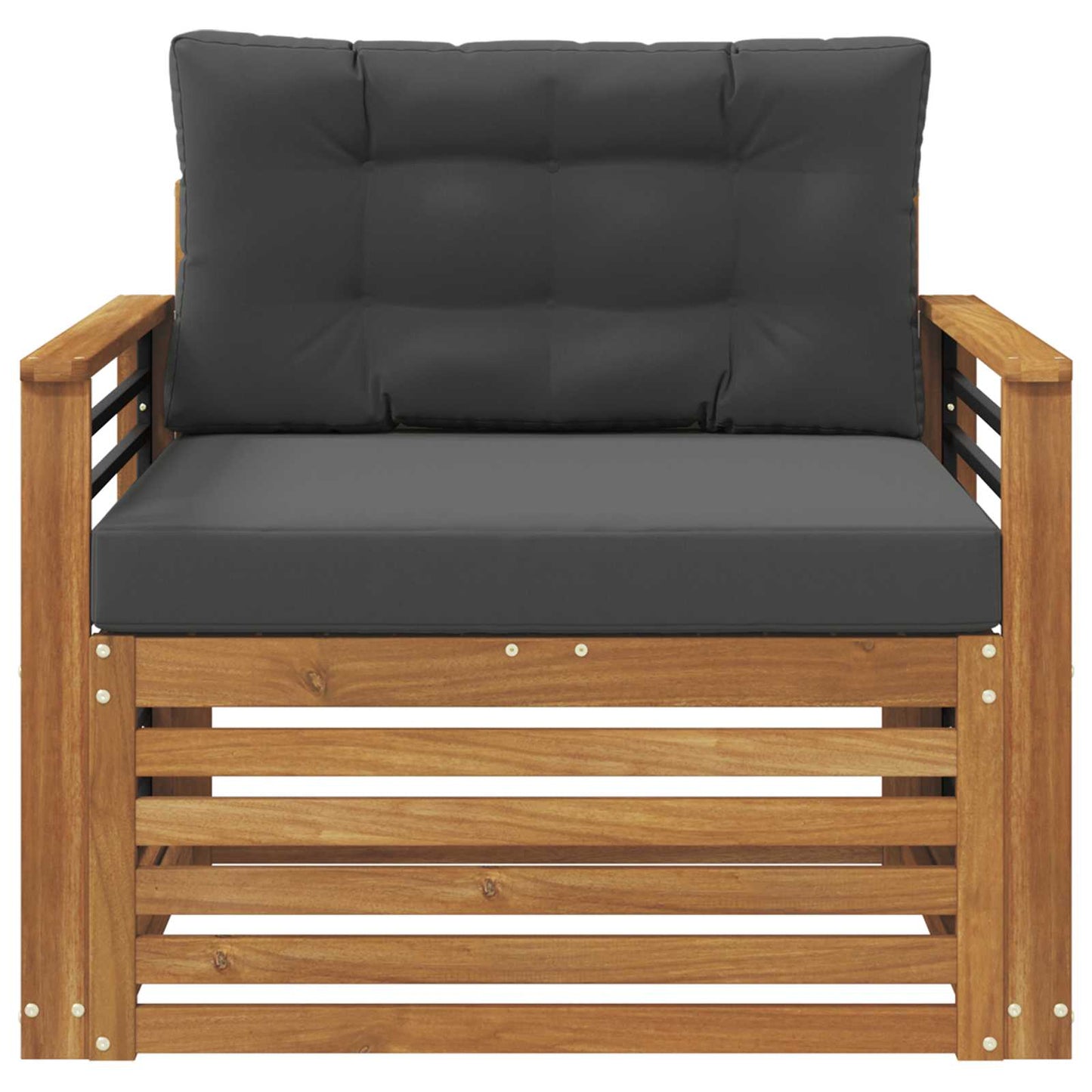 Set di divani da esterno Legno di Acacia Massello e Poliestere