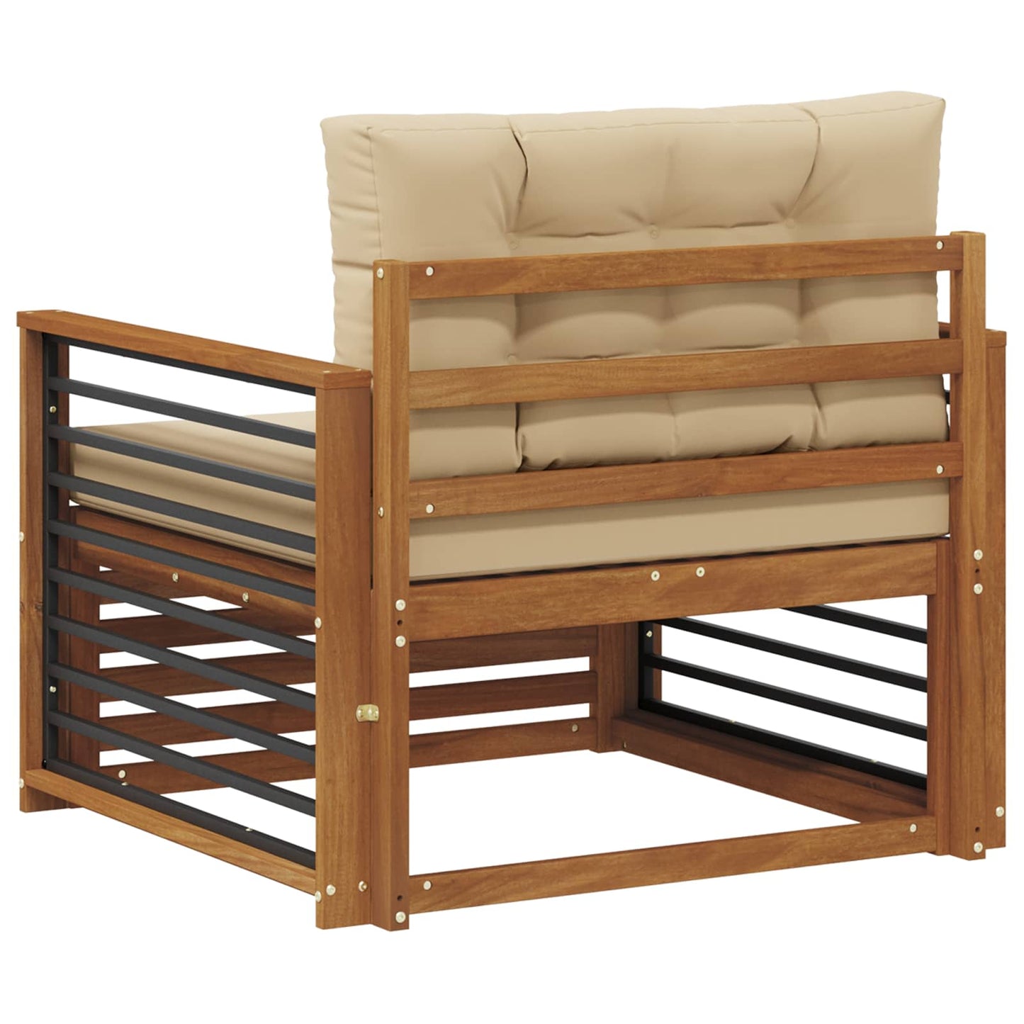 Set di divani da esterno Legno di Acacia Massello e Poliestere