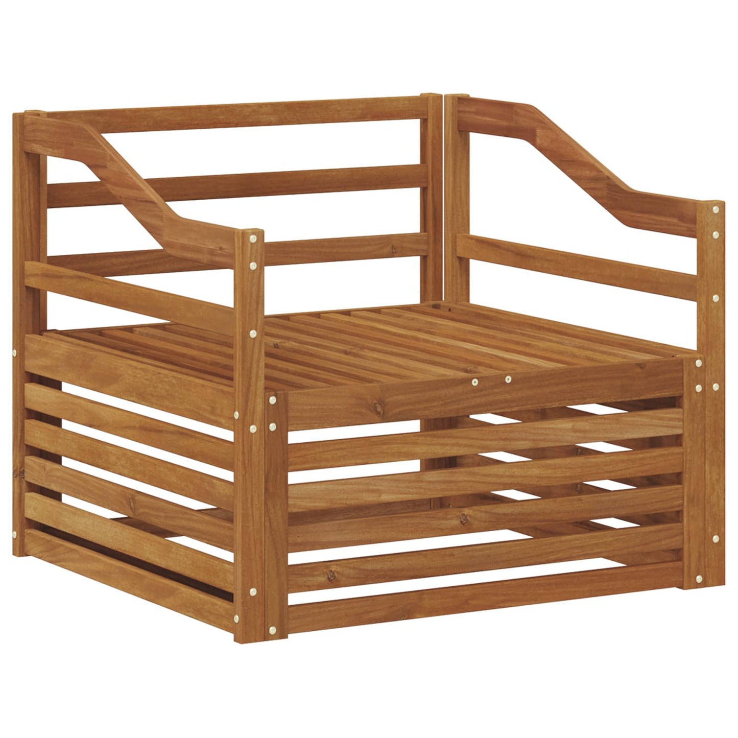 Set di divani da esterno Legno di Acacia Massello Naturale