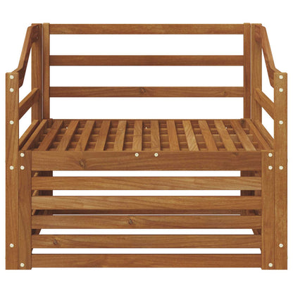 Set di divani da esterno Legno di Acacia Massello Naturale