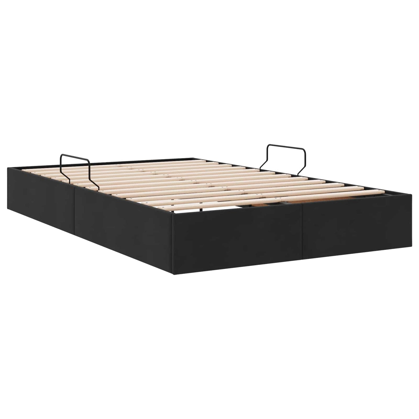 Letto con Contenitore con testiera Nero 120 x 190 cm Velluto
