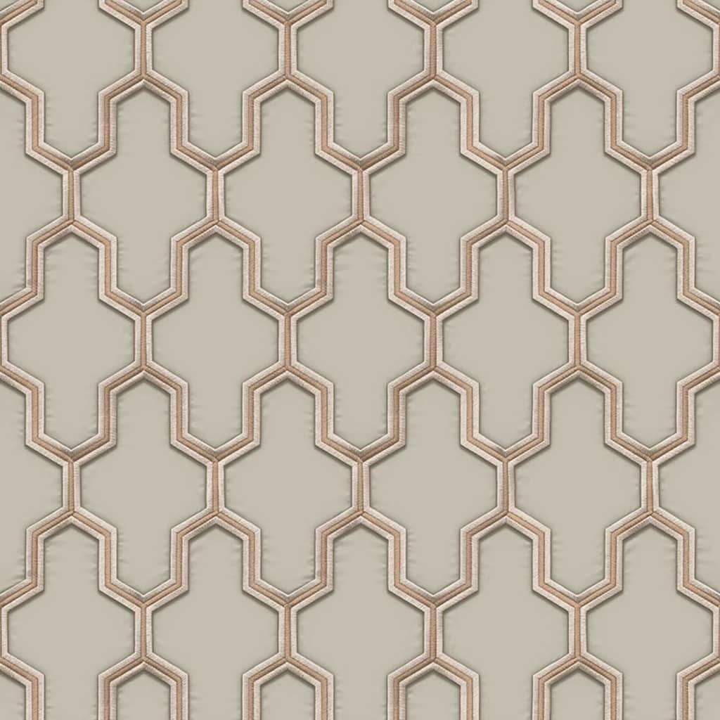 DUTCH WALLCOVERINGS Carta da Parati Geometric Oro e Verde