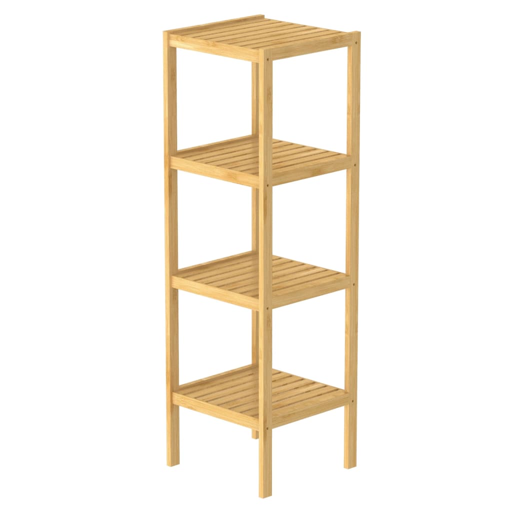EISL Scaffale da Bagno con 4 Scomparti Bambù 34x33x110 cm