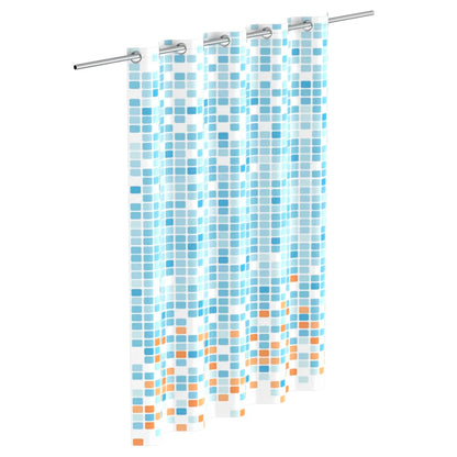 EISL Tenda da Doccia con Mosaico Blu-Arancio 200x180x0,2 cm