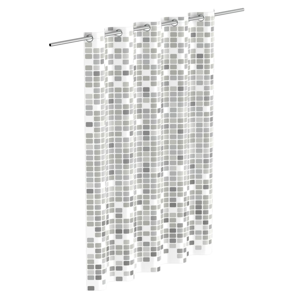 EISL Tenda da Doccia con Mosaico Grigio 200x180x0,2 cm